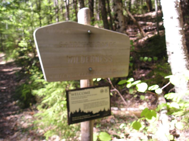 SquareLedge (4).JPG - Heading up the Oliverian brook trail we crossed into the Sandwich Range wilderness.